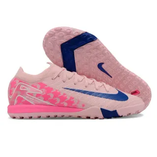Nike Pink Blue Knit Upper Patterned Side Overlay Sneakers