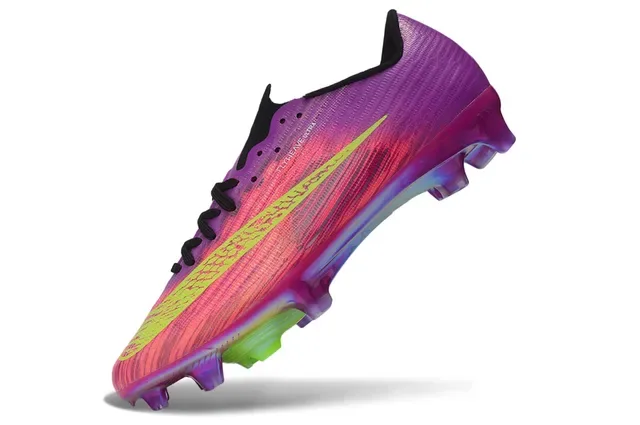 Nike Purple Green Iridescent Gradient Upper Neon Lime Accents Firm-Ground Soccer Shoes 3