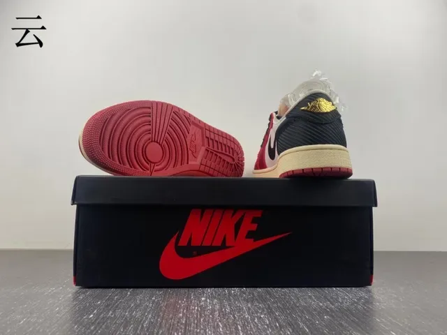 Nike Red White Color-Blocked Satin-Textured Panel Lifestyle Sneakers 16