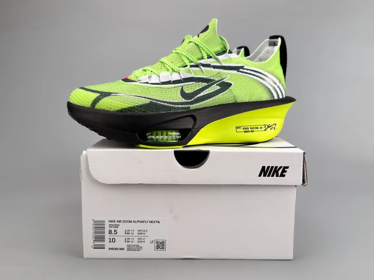 Nike Road Racing AF Lime Green Black Yellow Running Shoes 3