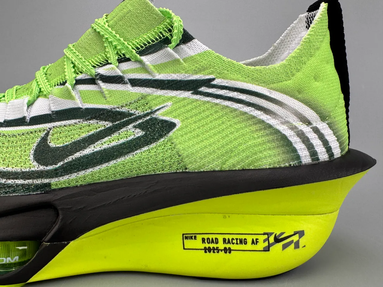 Nike Road Racing AF Lime Green Black Yellow Running Shoes 6