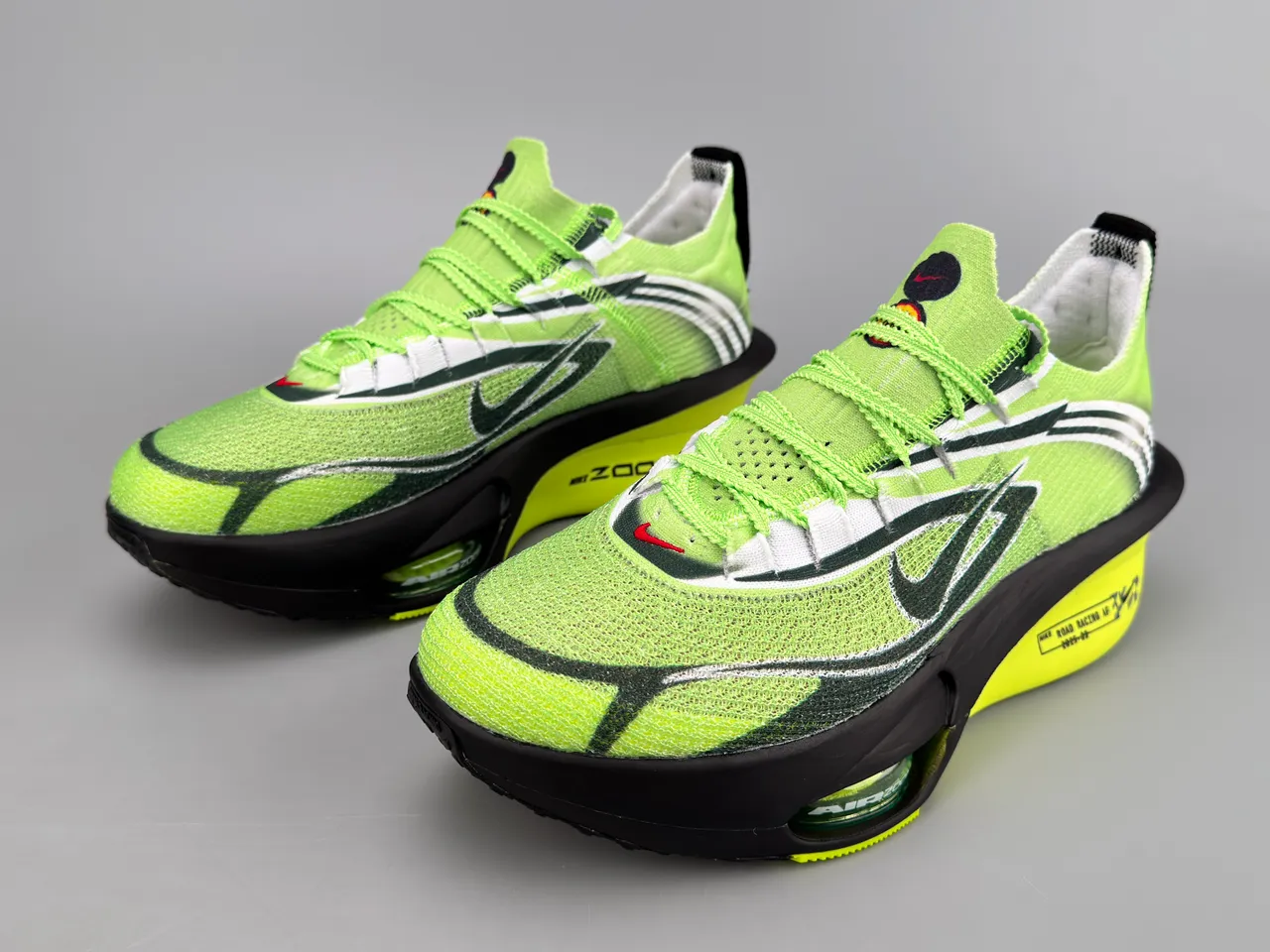 Nike Road Racing AF Lime Green Black Yellow Running Shoes 8