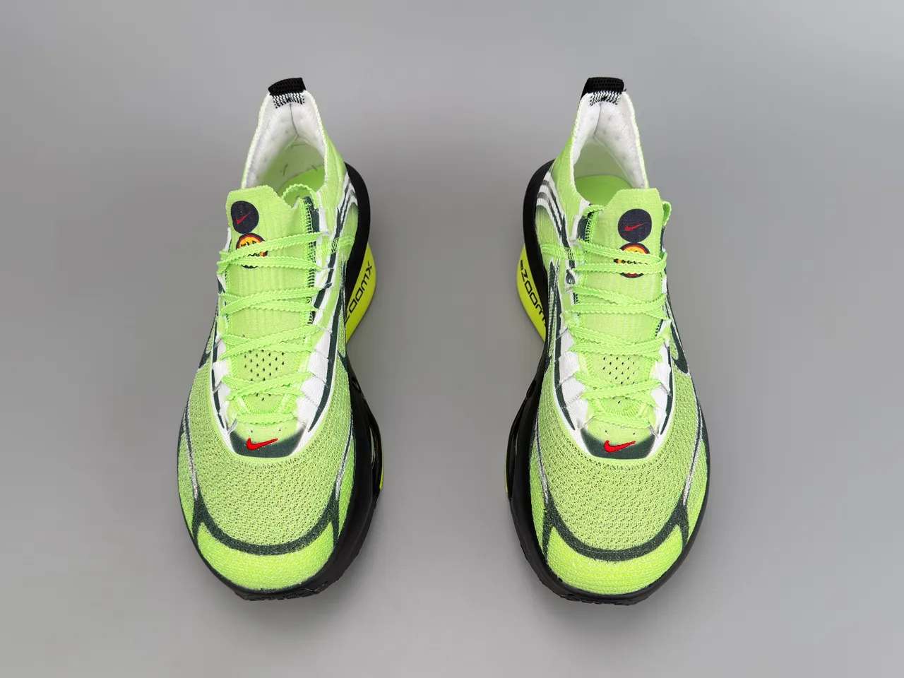 Nike Road Racing AF Lime Green Black Yellow Running Shoes 9