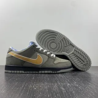 Nike SB Dunk Low ऑलिव ग्रे सोना स्केटबोर्ड जूते
