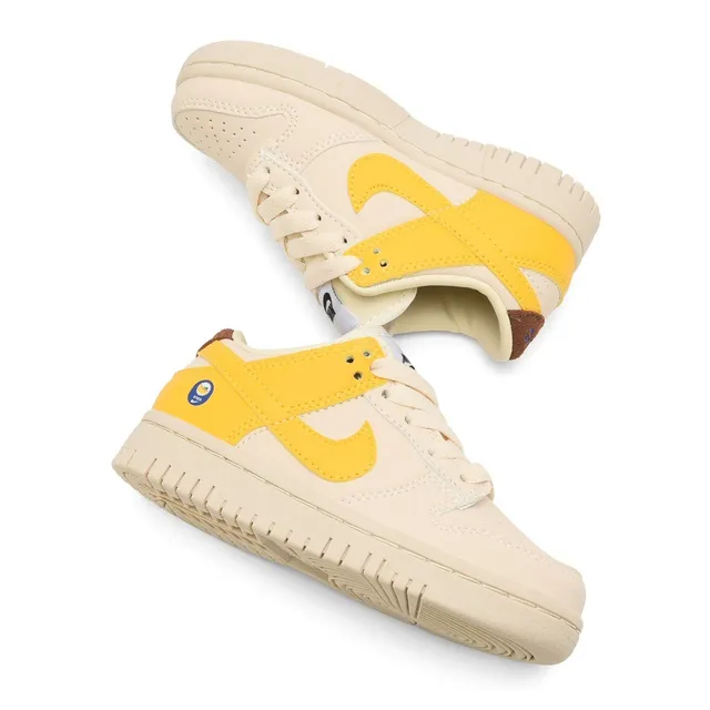 Nike SB Dunk Low কমলা এবং ক্রিম হলুদ স্কেটবোর্ড জুতো 2