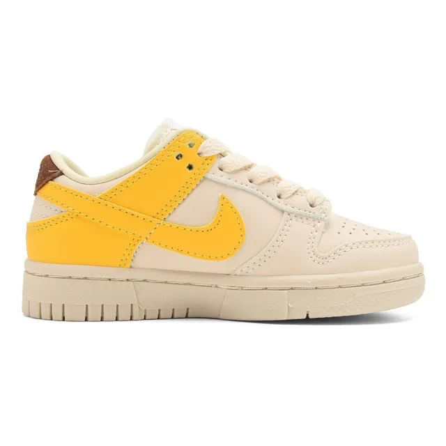 Nike SB Dunk Low কমলা এবং ক্রিম হলুদ স্কেটবোর্ড জুতো 9