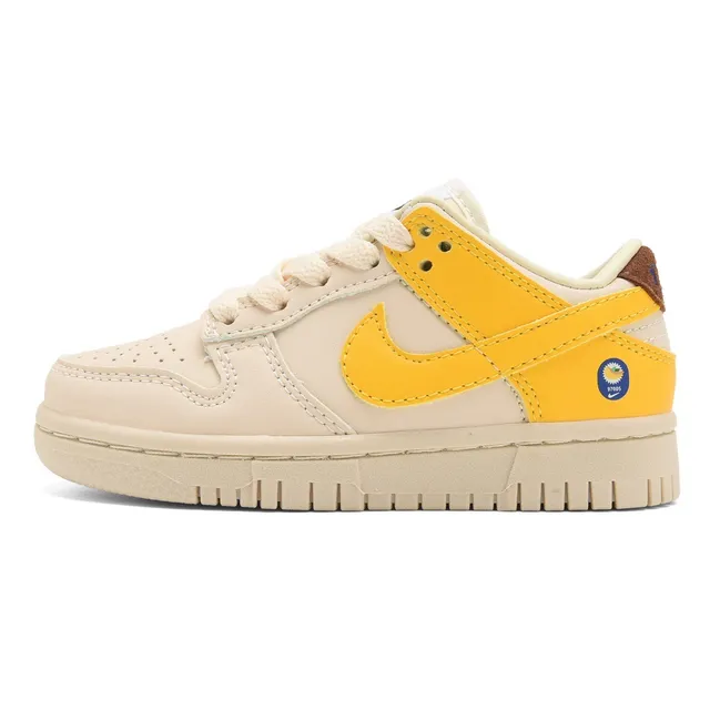 Nike SB Dunk Low কমলা এবং ক্রিম হলুদ স্কেটবোর্ড জুতো 10