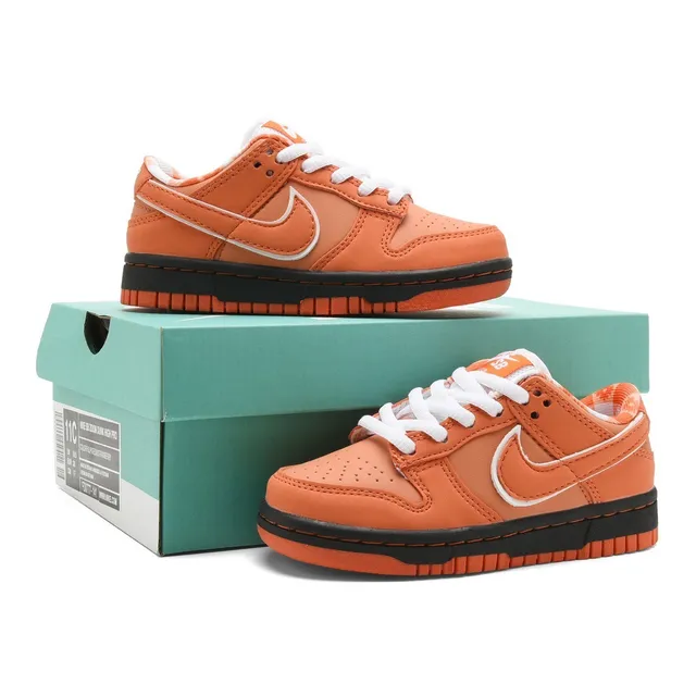 Nike SB Dunk Low কমলা এবং ক্রিম হলুদ স্কেটবোর্ড জুতো 12