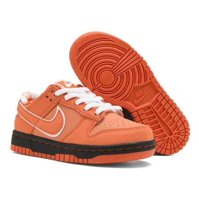 Nike SB Dunk Low কমলা এবং ক্রিম হলুদ স্কেটবোর্ড জুতো 14