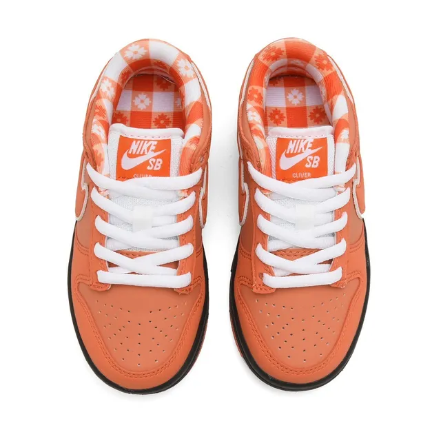 Nike SB Dunk Low কমলা এবং ক্রিম হলুদ স্কেটবোর্ড জুতো 16
