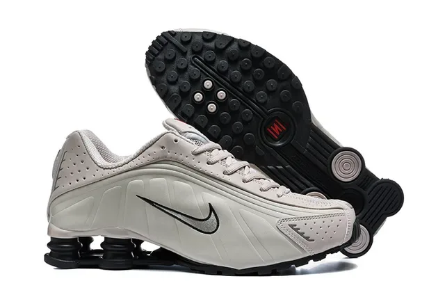 Nike Shox White Silver Blue Lifestyle Sneakers 11