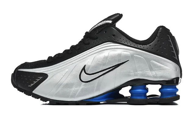 Nike Shox White Silver Blue Lifestyle Sneakers 18