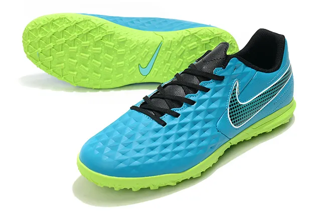 Nike Tiempo Turf blancos y verde neón Turf zapatos de fútbol 3