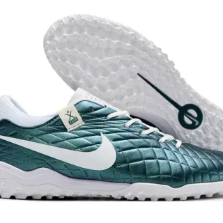 Nike Tiempo X 2024 Chuteiras de futebol Turf metálicas verde turquesa