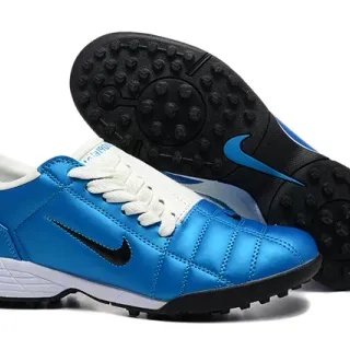 Chaussures de football Nike Total 90 III Bleu Blanc Noir Turf