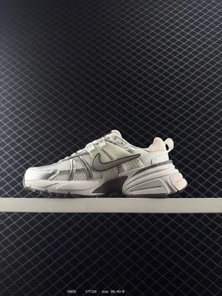 Nike V2K Run White Pink Retro Low-Top Sculpted Midsole Chunky Sneakers 2