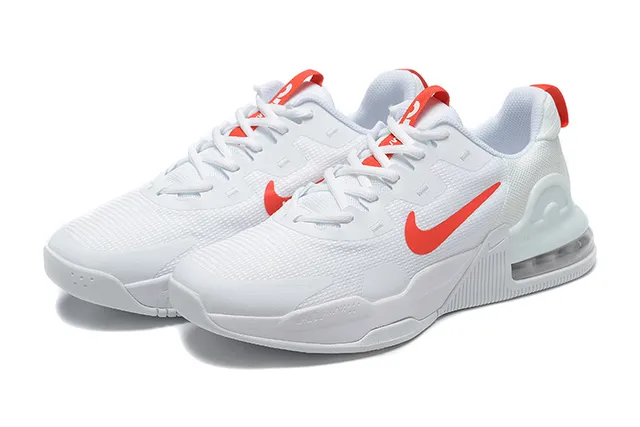 Nike White and Orange Air Cushion Lifestyle Sneakers 2