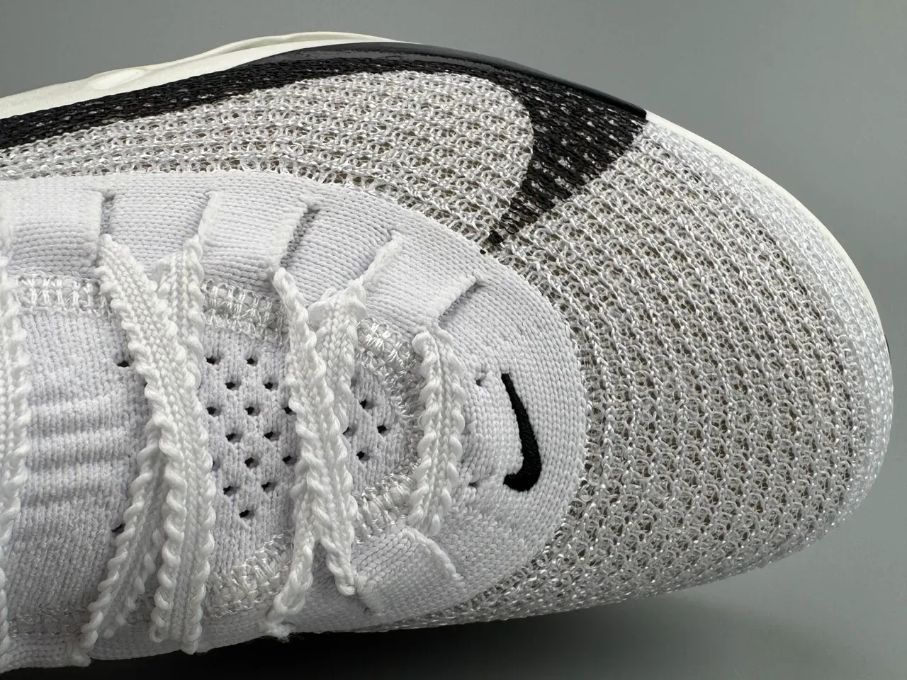 Nike Blancs Noirs Knit Upper Visible Air Unit Chaussures de Running 2