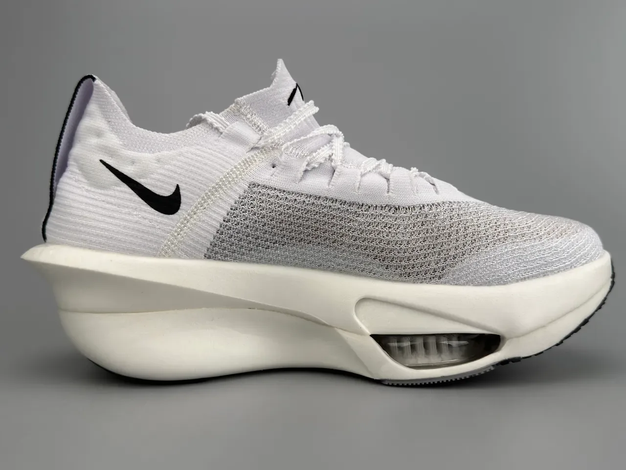 Nike Blancs Noirs Knit Upper Visible Air Unit Chaussures de Running 10