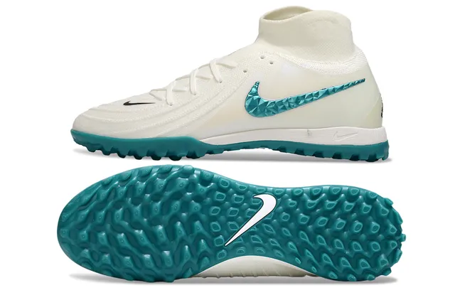 耐克 白 蓝 袜合身领口 刻面 青绿 Swoosh 草地足球鞋 6