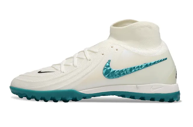 耐克 白 蓝 袜合身领口 刻面 青绿 Swoosh 草地足球鞋 7