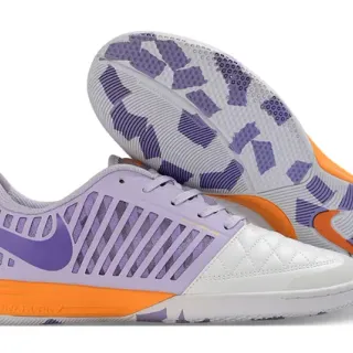 Nike Blanc Violet Low-Top Synthétique Cage Supérieure Chaussures de Football Indoor