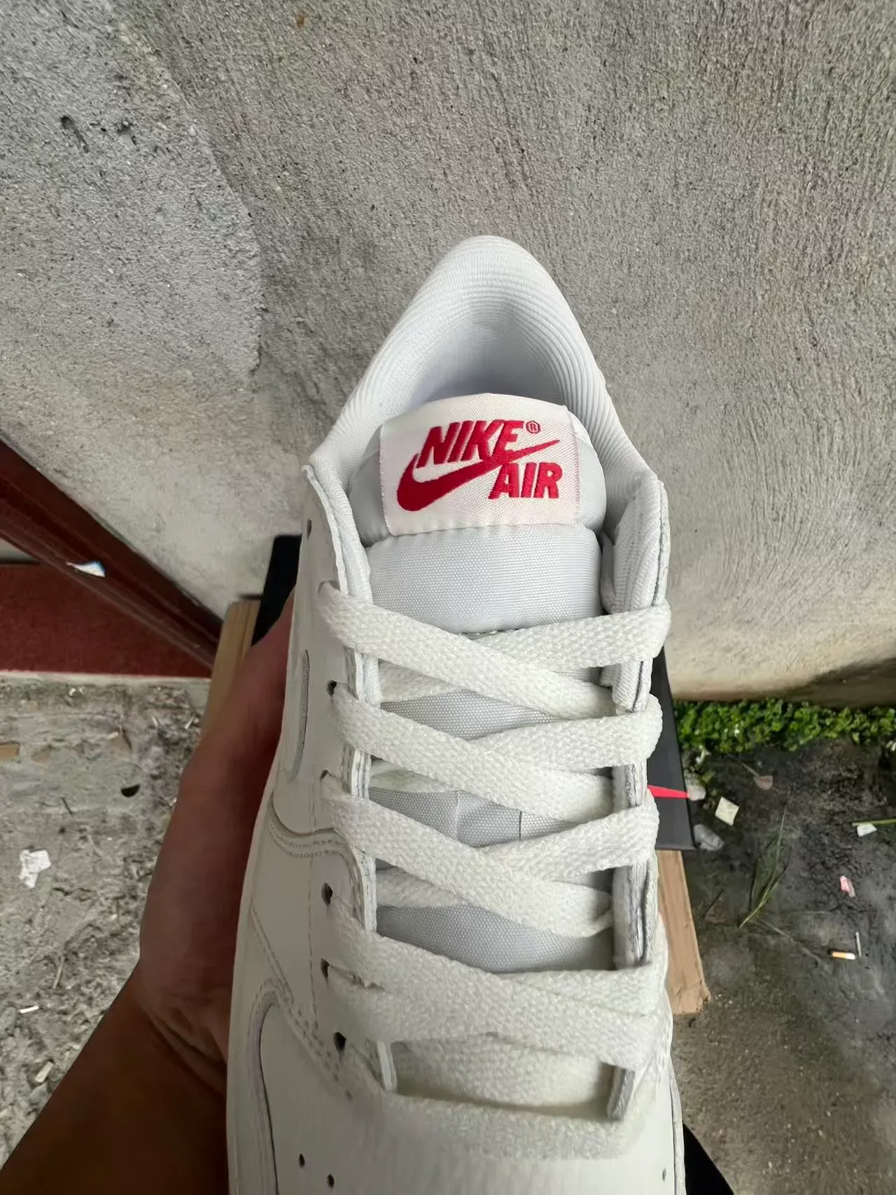 Nike White Textured Leather Cupsole Lifestyle Sneakers 4
