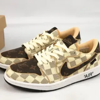 Nike x Louis Vuitton Dunk Low Monogram Checkerboard Tênis Lifestyle