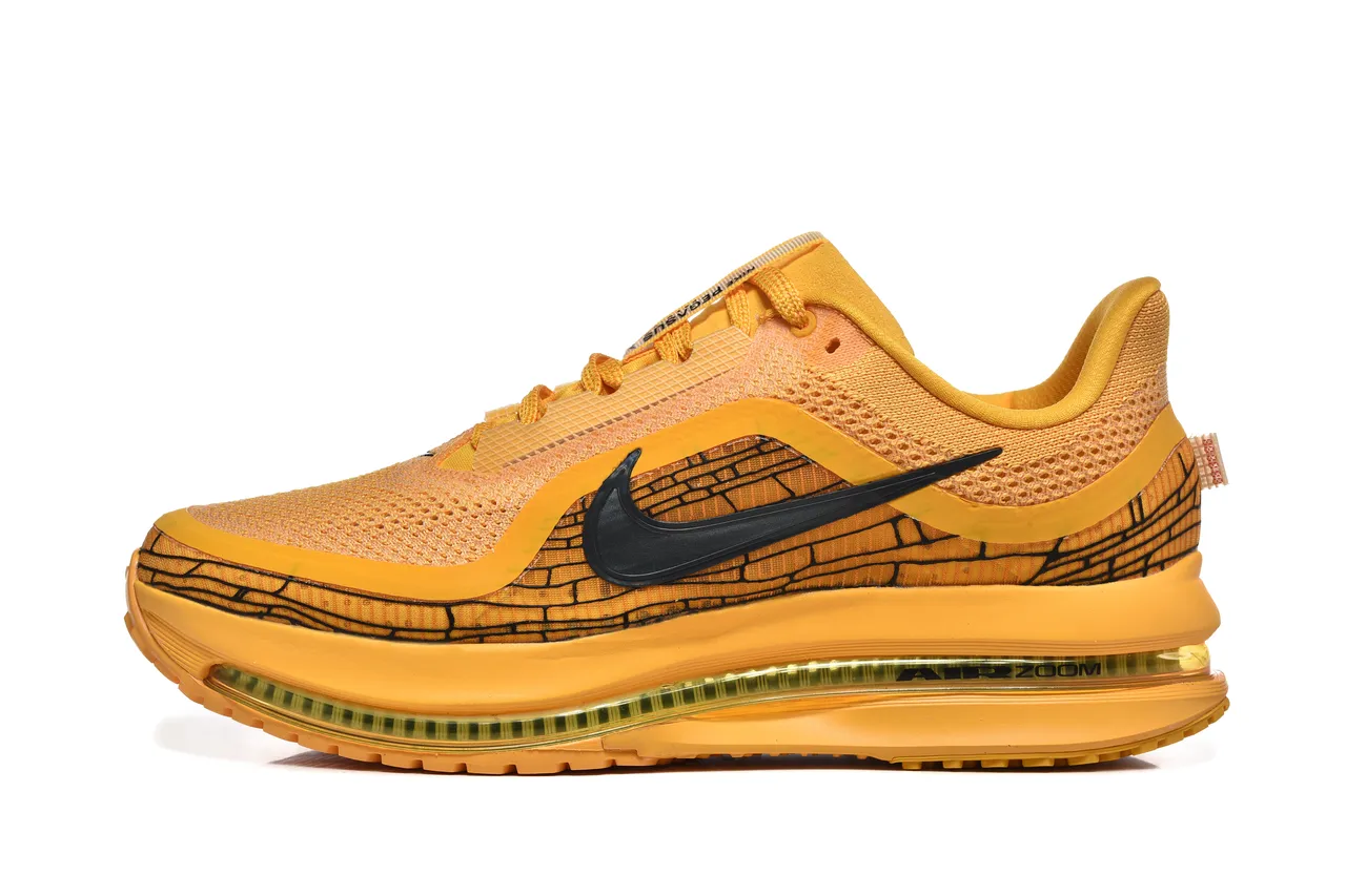 Nike Jaune Noir Upper en Maille Ingénierée Longueur Complète Air Zoom Unité Chaussures de Course 3