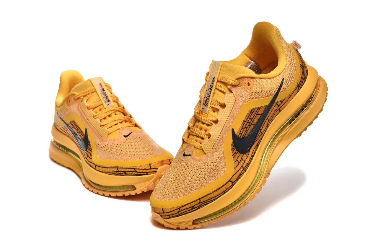 Nike Jaune Noir Upper en Maille Ingénierée Longueur Complète Air Zoom Unité Chaussures de Course 4