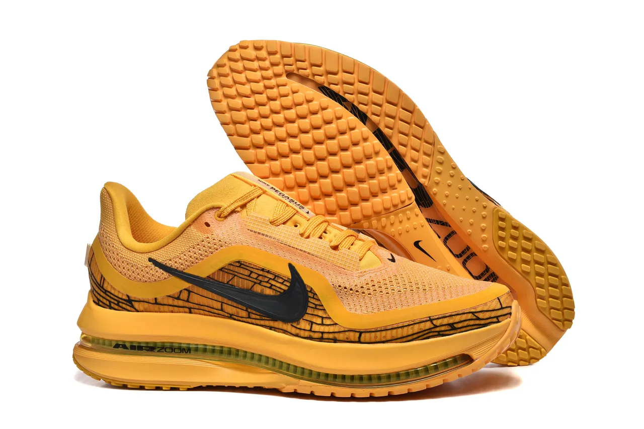 Nike Jaune Noir Upper en Maille Ingénierée Longueur Complète Air Zoom Unité Chaussures de Course 6