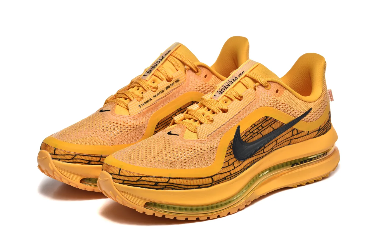Nike Jaune Noir Upper en Maille Ingénierée Longueur Complète Air Zoom Unité Chaussures de Course 7