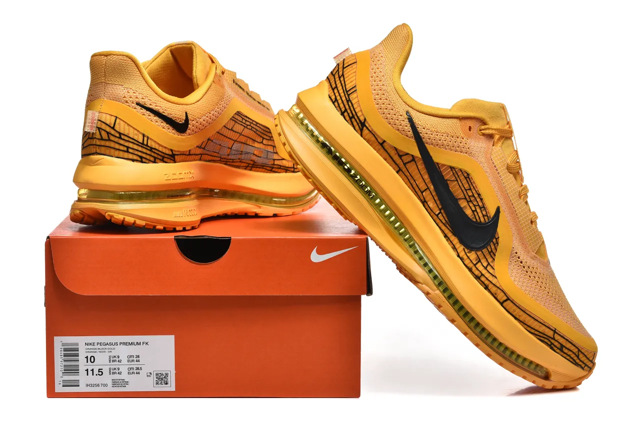 Nike Jaune Noir Upper en Maille Ingénierée Longueur Complète Air Zoom Unité Chaussures de Course 8