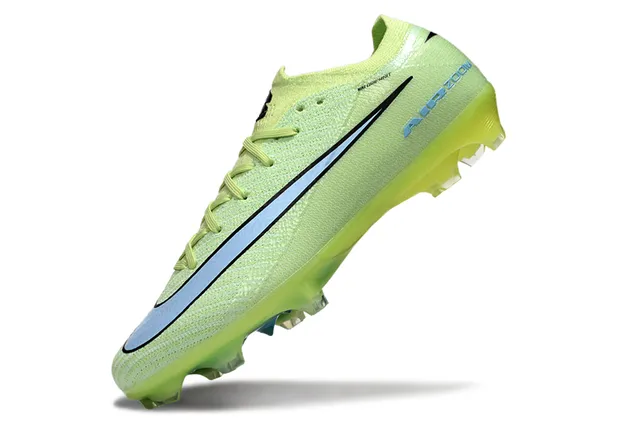 Nike Amarillo Azul Tejido Superior Transparente Air Zoom Unidad de Talón Césped Firme Zapatos de Fútbol 3