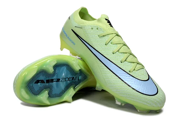 Nike Amarillo Azul Tejido Superior Transparente Air Zoom Unidad de Talón Césped Firme Zapatos de Fútbol 4