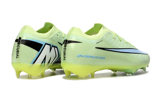 Nike Amarillo Azul Tejido Superior Transparente Air Zoom Unidad de Talón Césped Firme Zapatos de Fútbol 5