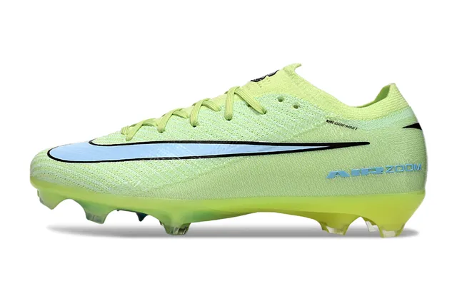 Nike Amarillo Azul Tejido Superior Transparente Air Zoom Unidad de Talón Césped Firme Zapatos de Fútbol 7