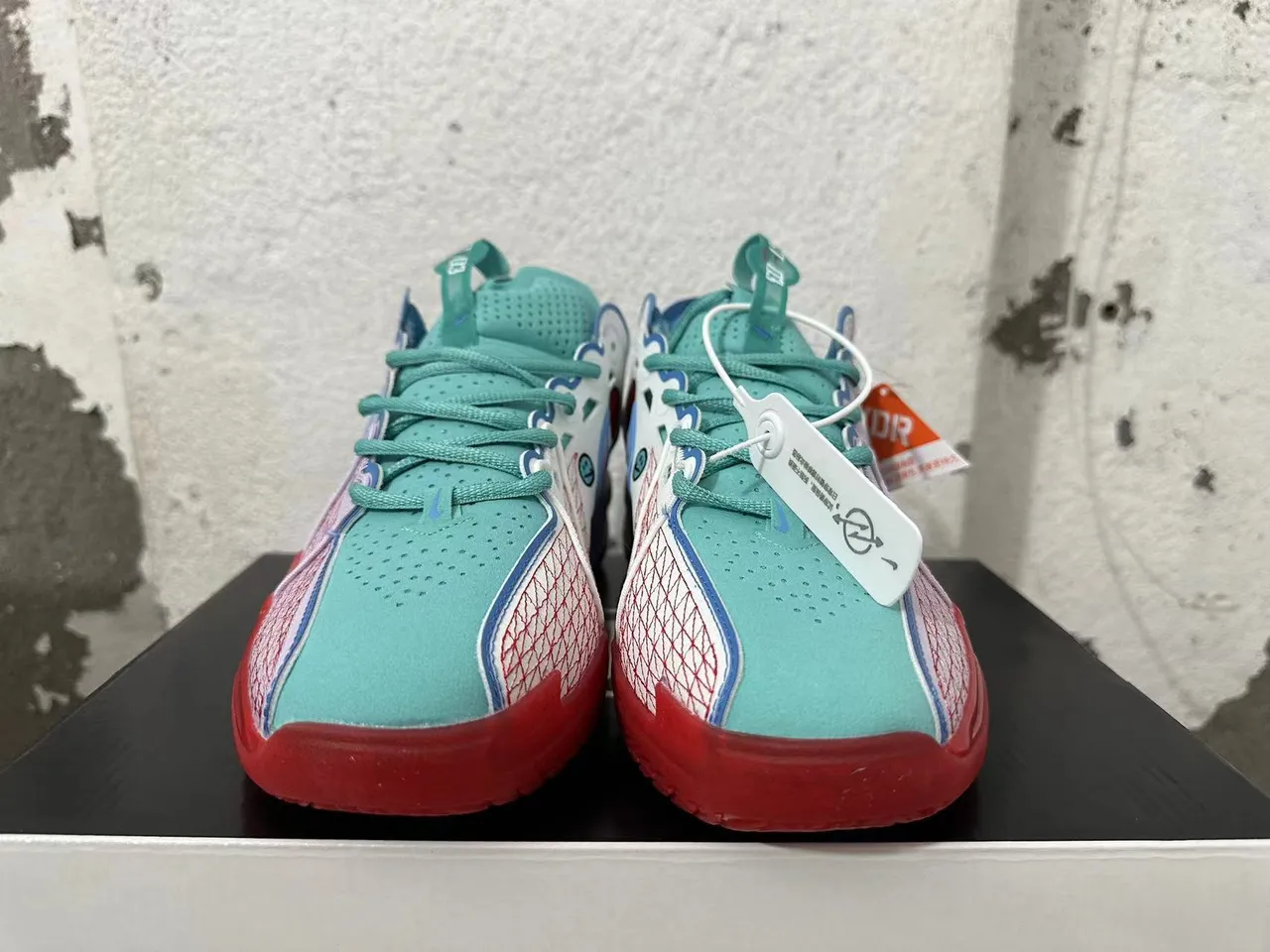 Nike Zoom Freak Rosto Sorridente Roxo Vermelho Tênis de Basquete de Cano Alto 3
