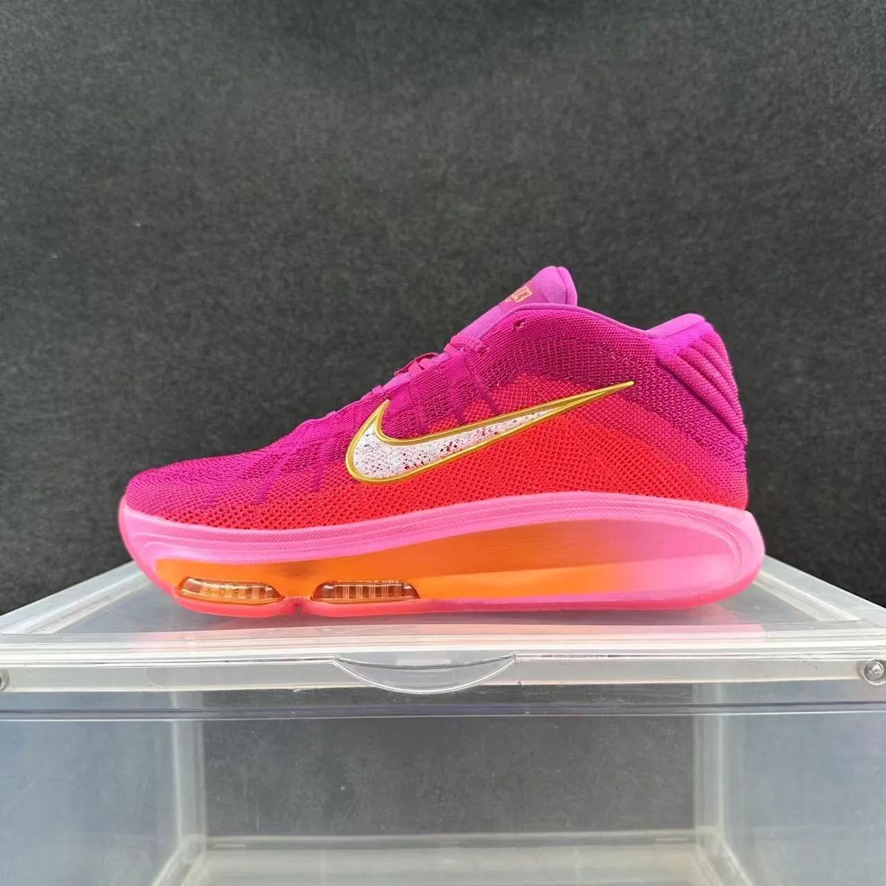Nike Zoom Hyperfuse গোলাপি লাল উচ্চ টপ নিট বাস্কেটবল জুতো 2