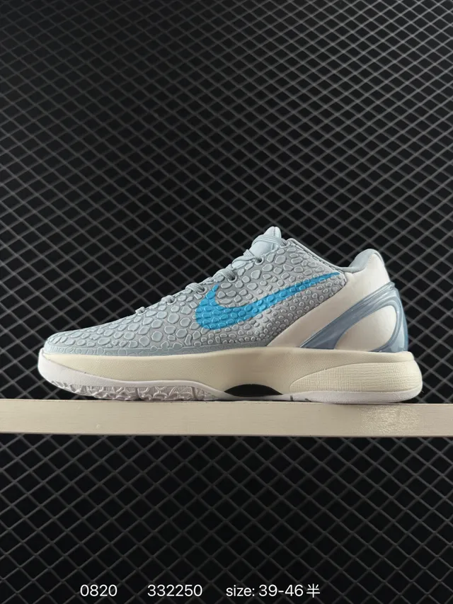 Nike Zoom Kobe أحذية كرة السلة رمادي أزرق نسيج ناعم الملمس 5