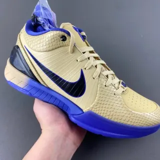 Nike Zoom Kobe IV बेज और रॉयल ब्लू बास्केटबॉल जूते