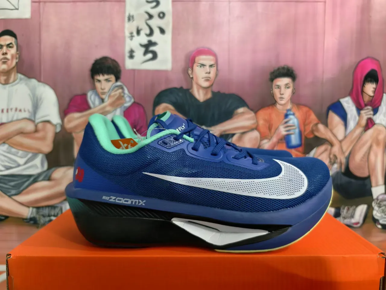 Nike ZoomX Blue and Mint Green Breathable Mesh Running Shoes 5
