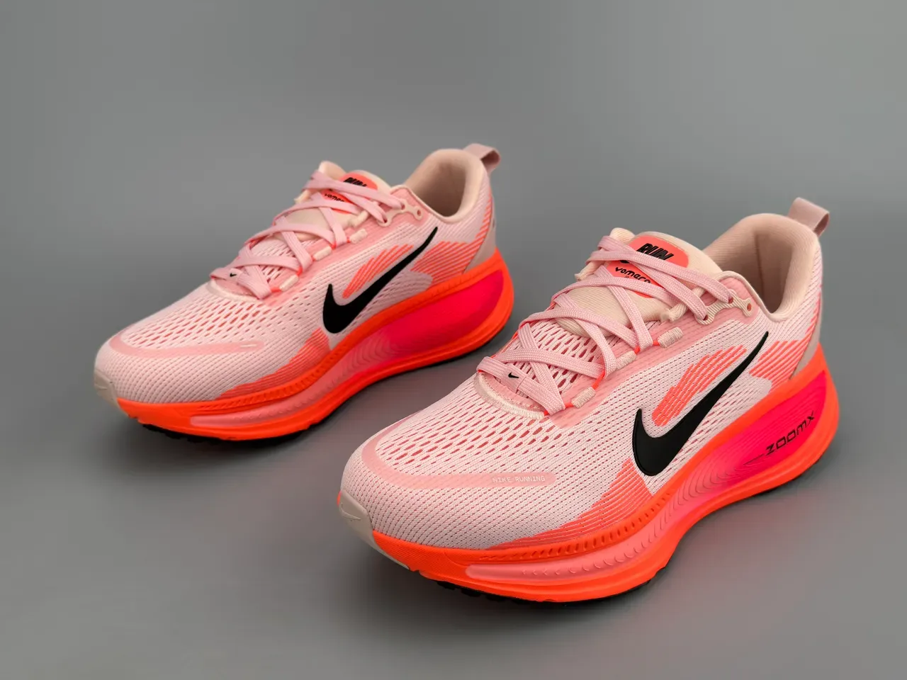 Nike ZoomX Invincible Run Pink Orange Engineered Knit Upper Sculpted Midsole Running Shoes 7