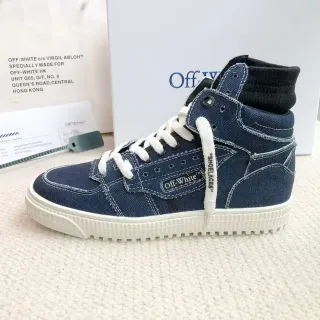 Off-White Denim High-Top Lifestyle Sneakers