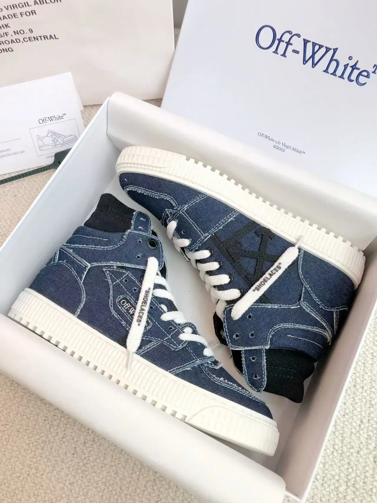 Off-White 牛仔高帮生活方式运动鞋 2