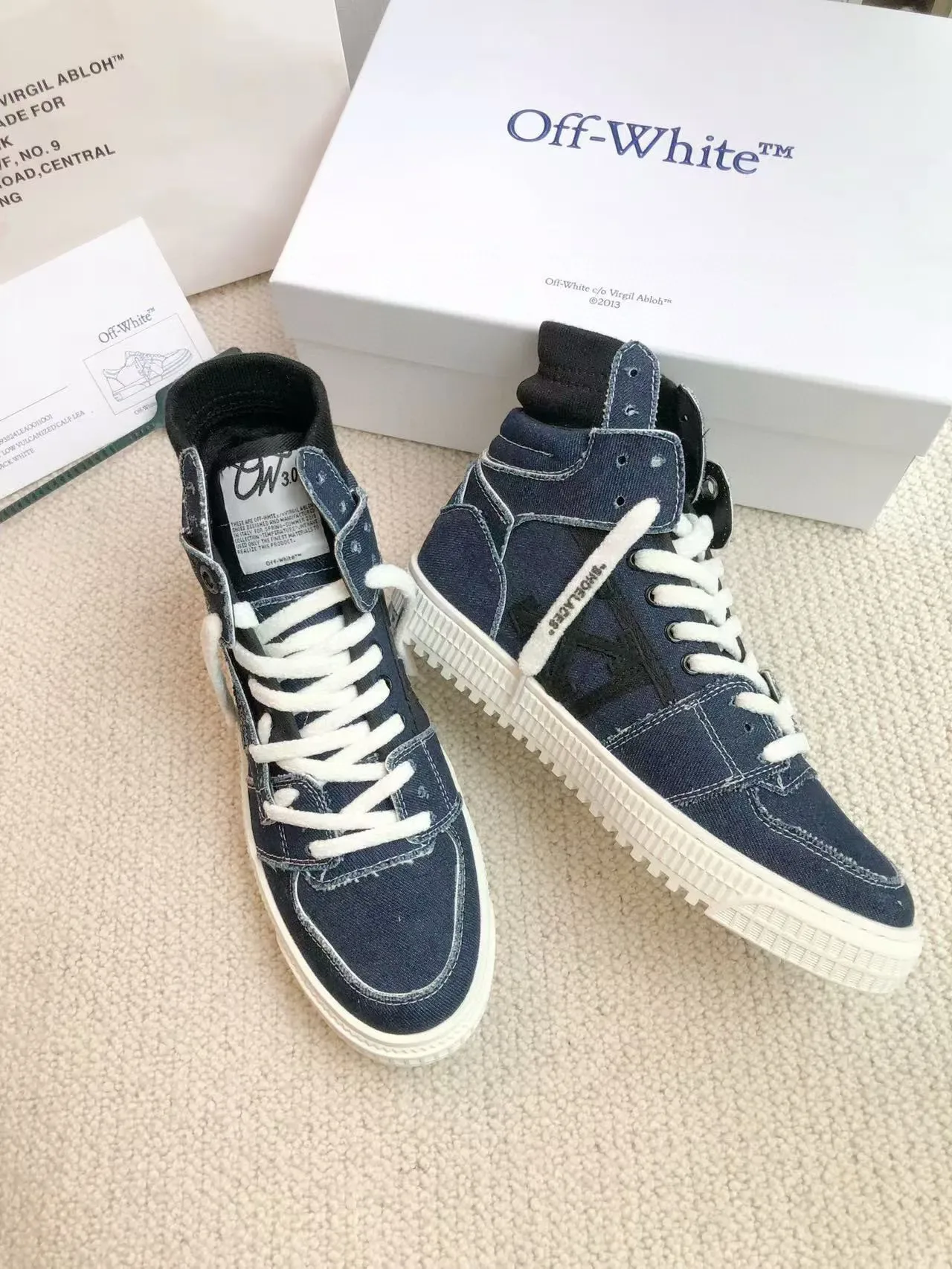 Off-White 牛仔高帮生活方式运动鞋 6