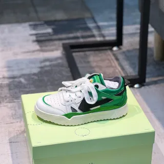 Off-White Green Low-Top Mixed-Material Upper Lifestyle Sneakers