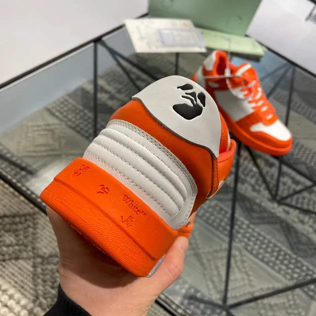 Off-White Orange Chunky Sculpted Sole Diagonal Arrow Logo Lifestyle Sneakers 3