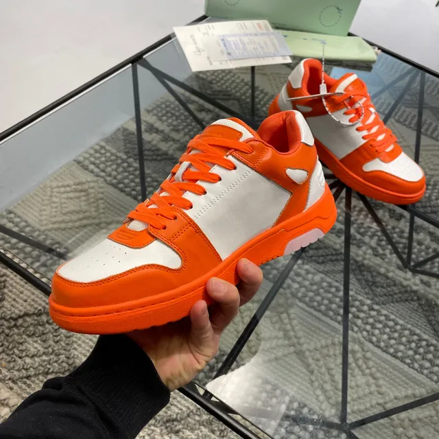 Off-White Orange Chunky Sculpted Sole Diagonal Arrow Logo Lifestyle Sneakers 4