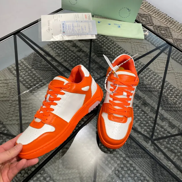 Off-White Orange Chunky Sculpted Sole Diagonal Arrow Logo Lifestyle Sneakers 6